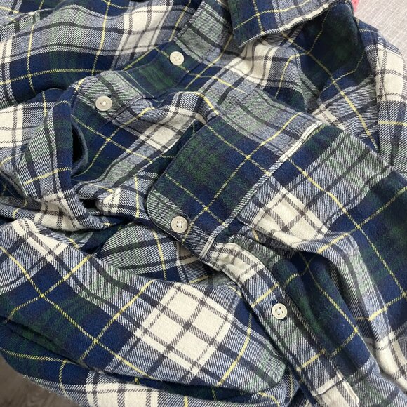 Urban Pipeline Blue & Green Flannel Button Down XL Shirt Retro 90's Grunge - Picture 8 of 8